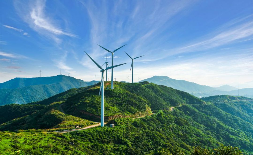 Wind Turbines On A Hill (1)